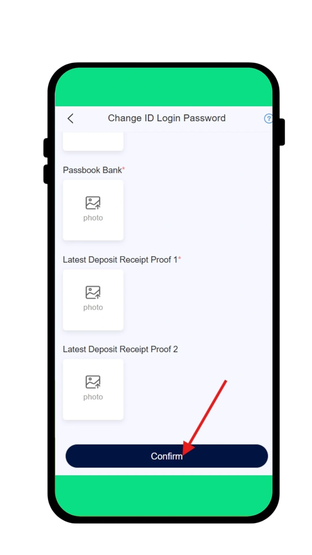 Click on Confirm to submit your problem and get help fast